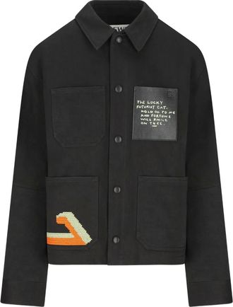 Loewe x Louis Wain jack met borduurwerk - Zwart