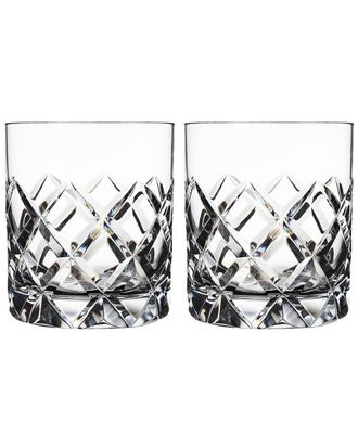 Orrefors Set Of 2 Sofiero Double Old-Fashioned Glasses