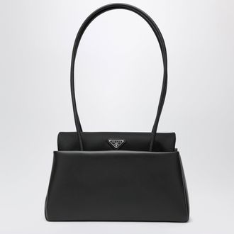 Prada Passage medium bag in leather and black Re-Nylon