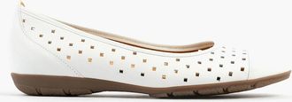 Gabor Womens Gabor RUFFLE Womens Shoes White - Size: 6.5