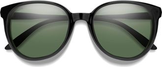 Smith Cheetah 54mm Polarized Round Sunglasses in Black /Gray Green at Nordstrom