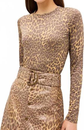 Marie Oliver Hazel Long Sleeve Top In Leopard