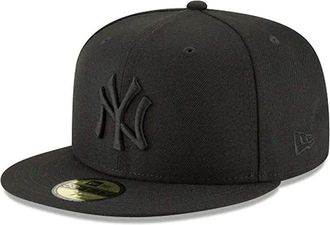 New Era 59Fifty Hat MLB Basic New York Yankees Black/Black Fitted Baseball Cap (7 1/2)