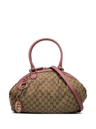 Gucci 2000-2015 GG Canvas Sukey satchel - women - Canvas/Calf Leather/Leather - One Size - Brown