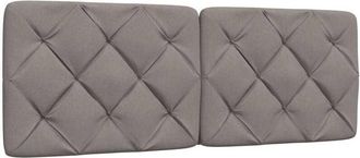 vidaXL Cabecero De Cama Acolchado Tela Gris Taup&eacute; 140 Cm Vidaxl