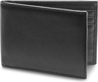 Bosca Nappa Vitello Small Bi-Fold Mens Wallet Bi-fold Mens Wallet Black Leather