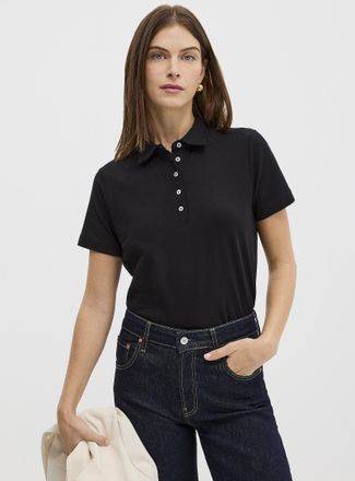 Contemporaine Womens Organic cotton plain Polo Shirt shirt