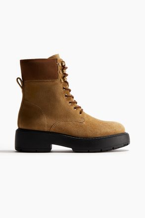 H&M Schn&uuml;rboots - Dunkelbeige