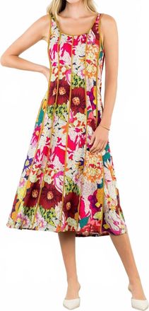 THML Clothing Anastasia Piped Dress In Autumn Floral