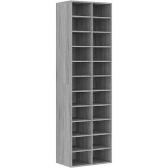 vidaXL Shoe Cabinet Grey Sonoma 54x34x183 cm Engineered Wood vidaXL