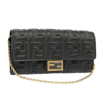 Fendi Pre-owned Canvas wallets - Dames - Pre-owned - Zwart - Maat: ONE Size