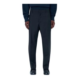Jil Sander Tapered Cropped-Leg Trousers - male - Jil Sander - Cropped Trousers - Black - L - Trousers