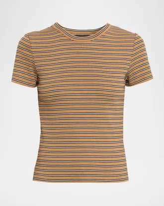 Veronica Beard Pruitt Striped Short-Sleeve Tee