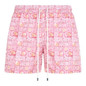 Fedeli Beachwear, male, Pink, Size: S Madeira Swim Trunks