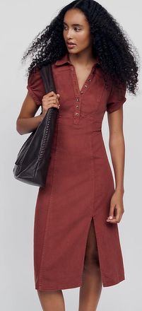 Pilcro Rebekah Denim Slim Midi Dress