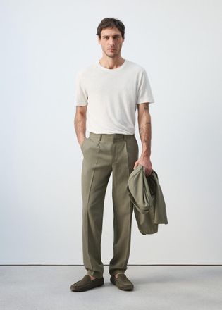 Mango Maglietta lino slim-fit bianco - Uomo - XXL - MANGO MAN