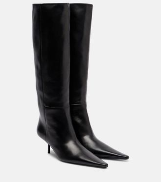 Saint Laurent Victoire 55 leather knee-high boots