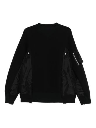 sacai pocket-detail sweatshirt - Black