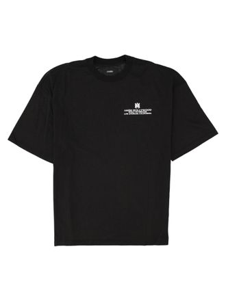 Amiri Black Logo Printed Cotton T-Shirt