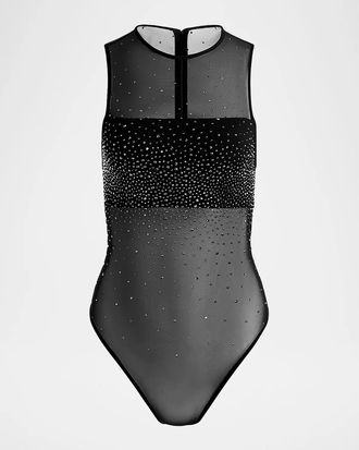 Alice & Olivia Bandeau Embellished Bodysuit