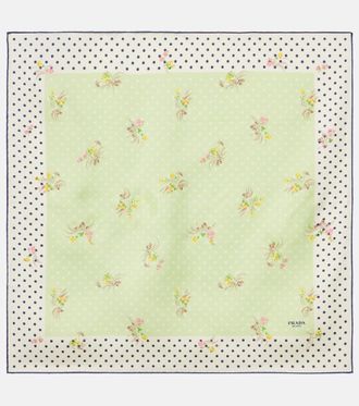Prada Printed silk twill scarf