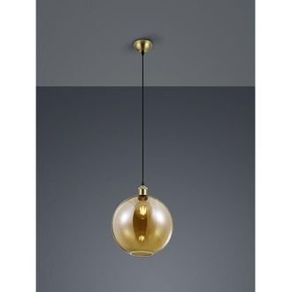 Trio Leuchten Suspensi&oacute;n Individual Esfera &Aacute;mbar Glass Dino &Oslash;30 Cm Trio Lighting