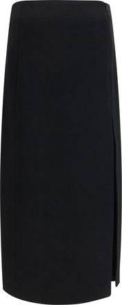 Khaite Womens Lyle Skirt Black Acetate; Polyester