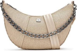 Think Royln Flirt Cross Body Womens Handbags Cream Raffia, Leather
