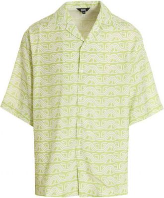 GCDS Green Waved Logo Shirt