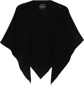 Roberto Collina Scialle triangolare in misto cashmere - Nero