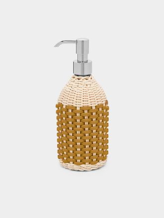 Giobagnara Rouen Leather and Rattan Soap Dispenser