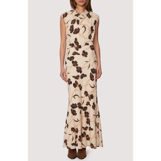 Lost + Wander Echoes of Romance Floral Maxi Dress in Cream Floral at Nordstrom Rack, Size Small
