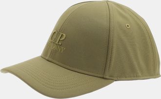 C.P. Company Mens Accessories Shell-R Logo Cap in Green - One Size