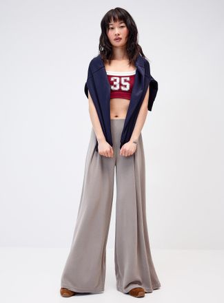 Twik Womens Peach-skin wide-leg pant
