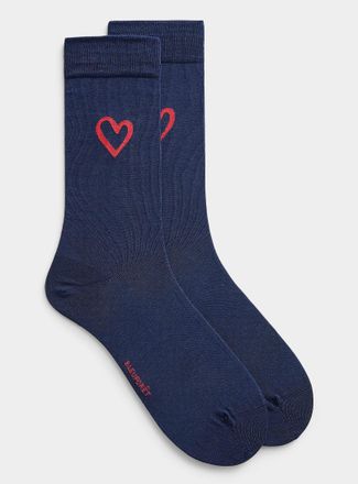 Bleufor&ecirc;t Mens Red heart socks