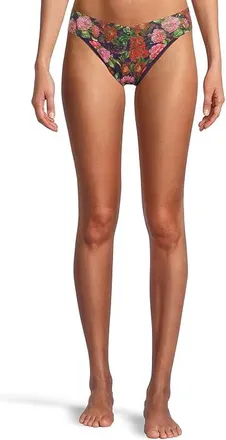 Hanky Panky Signature Lace Printed Original Rise Thong Womens Underwear Winters Tale, Cotton/Nylon/Spandex