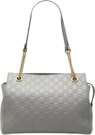 Gucci Borsa a spalla Pre-owned in pelle stampata - - Pre-owned - Donna - Grigio - ONE SIZE