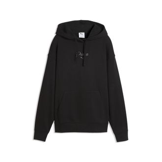 Puma Felpa con cappuccio Essentials Script da donna, Abbigliamento, Nero, XL