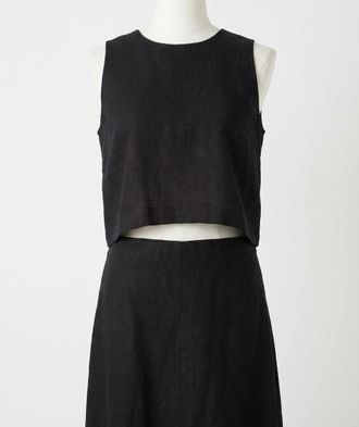 Z Supply Sloane Linen Top In Black