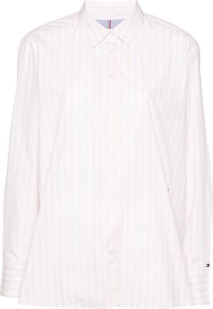Tommy Hilfiger striped poplin shirt - women - Cotton/Organic Cotton - 38 - White