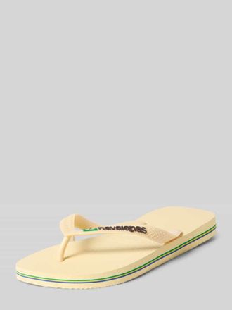 Havaianas Flip Flop mit Logo-Detail Modell Brasil in Beige, Gr&ouml;&szlig;e 35/36