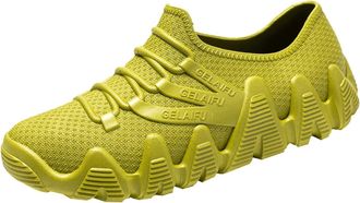 Generic Men Ankle Rain Boots Comfortable Anti Slip Lightweight Hiking Shoes Slip-On Ankle Boots Mesh Breathable Walking Shoes (Green, 6.5)