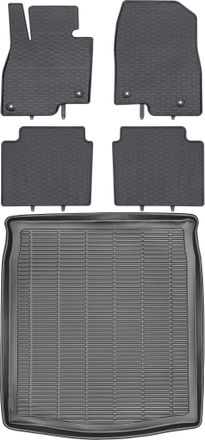 OEM Mazda 6 Iii Gj1 Gl Sed&aacute;n De 2012 - Juego De Alfombrillas De Goma Para Coche + Alfombrilla Para Maletero