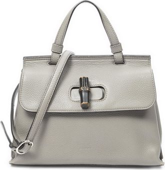Gucci Pre-owned Womens Small Bamboo Daily Top Handle Shoulder Bag - Grey - One Size