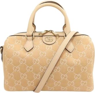 Gucci Pre-owned Handbags, female, Beige, Size: ONE SIZE Pre-owned Vintage Handbag