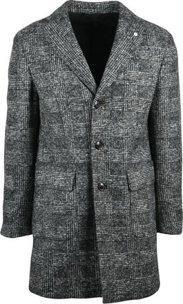 L.B.M. 1911 Cappotto - Heren - Mantel - Grijs - M - Wol - Jassen