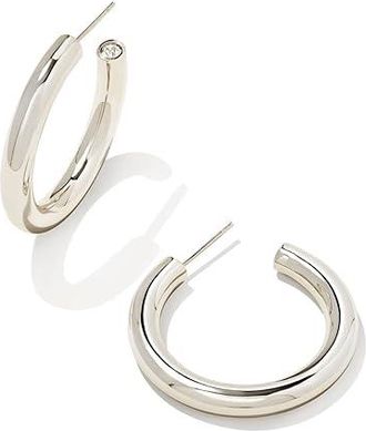 Kendra Scott Colette Hoop Womens Earrings Earring Rhodium Metal