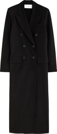 Harris Wharf London Double-breasted Woven Coat - Black - IT40 (UK8 / S)