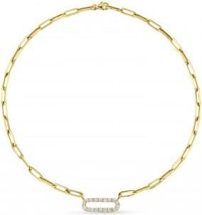 Allurez Diamond Paper Clip Link Necklace 14k Yellow Gold (1.77ct)