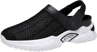 Generic Men Casual Soft Flat Slippers Breathable Lightweight Walking Sandals Fashionable Comfortable Summer Outdoor Footwear (Black, 5.5)